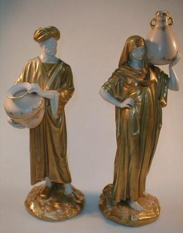 A pair of Royal Worcester figures - Cairo Water Carriers