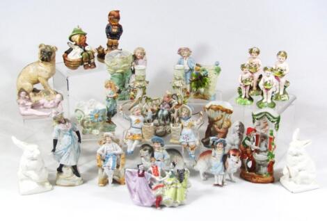 Various Continental porcelain figures