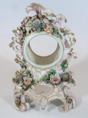 An early 20thC Continental porcelain clock case