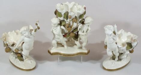 A 19thC Moore & Co centrepiece garniture