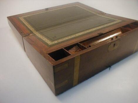 A 19thC walnut writing box