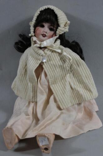 An early 20thC SFBJ Paris bisque headed girl doll