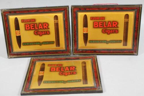 Various Mansfield tin Fol De Belar Cigars advertising plaques