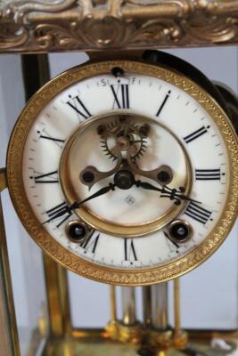 An early 20thC rococo design mercury pendulum clock - 2