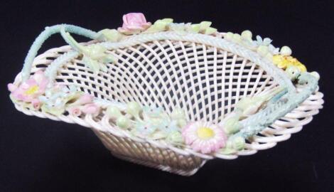 An early 20thC Belleek basket