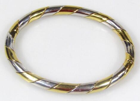 An 18ct gold bi-colour bracelet