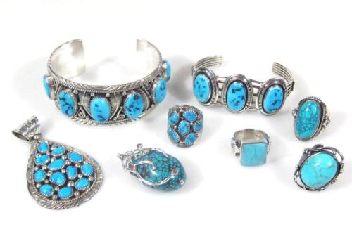Various silver and other stone set jewellery