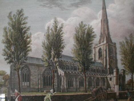 After William Burgess. View of Holbeach Church