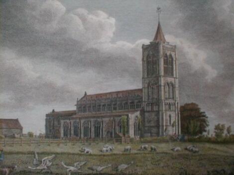 After William Burgess. View of Gedney Church