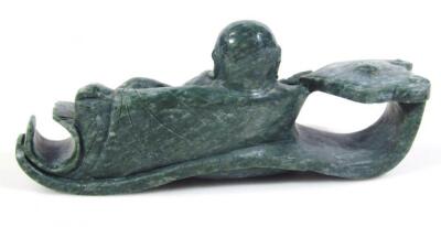A nephrite carving of a Chinese gentleman - 3