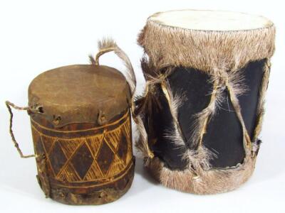 A 20thC African tribal drum - 2