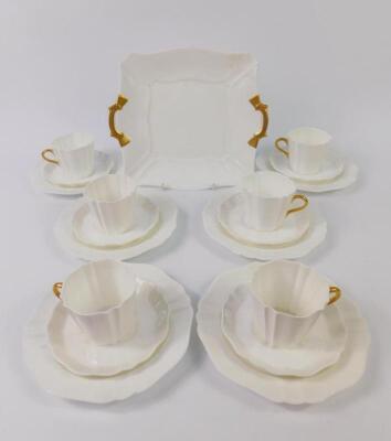 A Wedgwood late 19thC porcelain part tea service