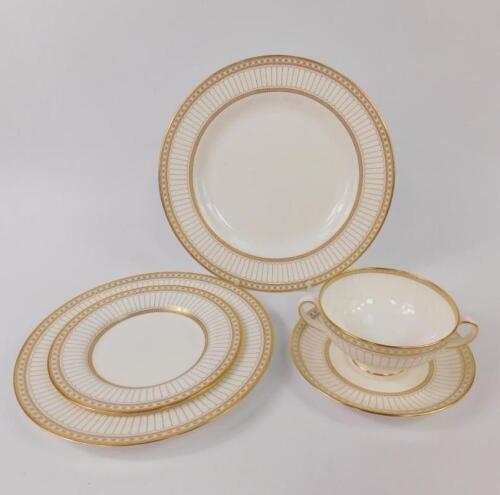 A Wedgwood porcelain part dinner service decorated in the Colonnade pattern