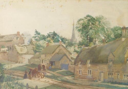 English School (19thC). Preston Village from Malting House