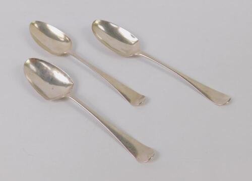 A George II silver Old English pattern table spoon