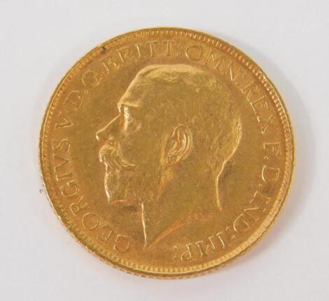 A George V gold sovereign 1911