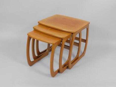 A Nathan 1970's teak nest of tables