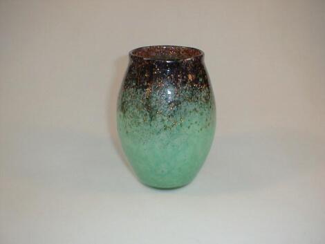 A Monart type baluster vase