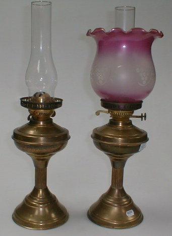 Two oil lamps. £10-20