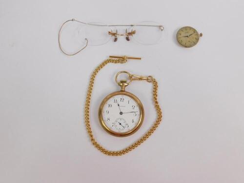 A Waltham gold plated gentleman's pocket watch