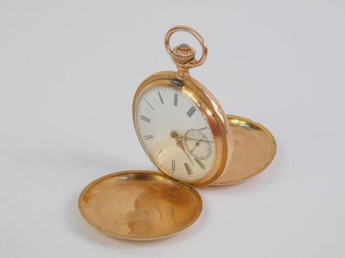 An Omega 14ct gold gentleman's hunter pocket watch