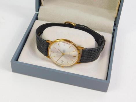 An H Samuel gold cased gentleman's wristwatch