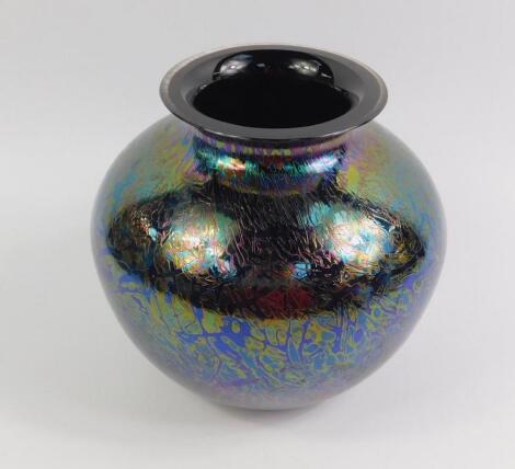 A Royal Brierley Studio lustre glass vase