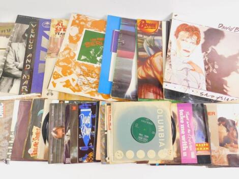 1970s and 80s LP and single records including David Bowie