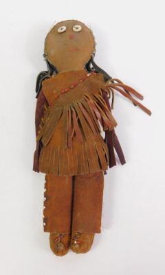 A Native American Indian cloth doll