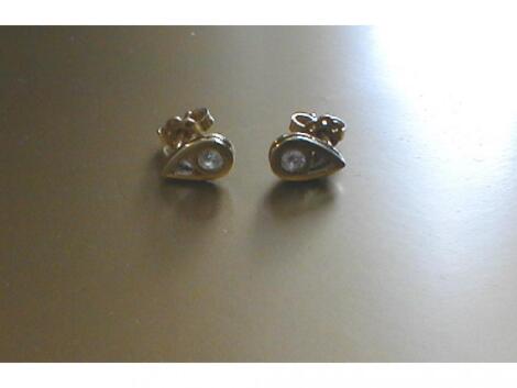 A pair of diamond set