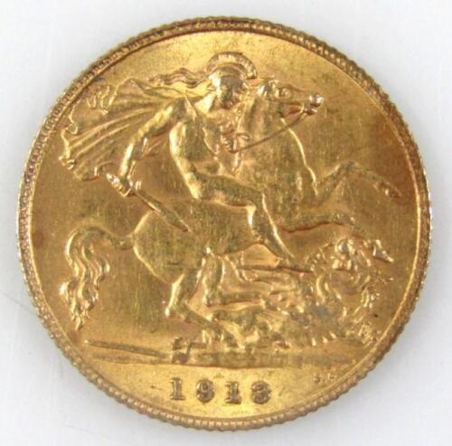 A George V gold half sovereign