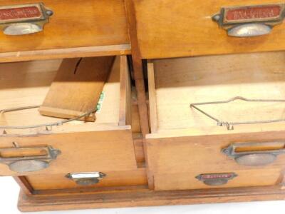 An early 20thC small painted pine office cabinet - 4