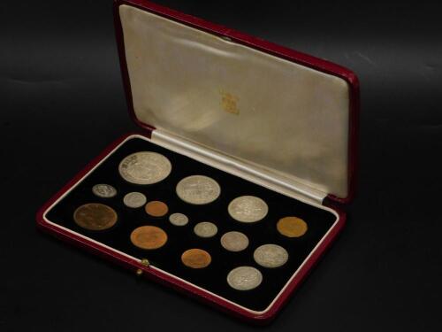 A 1937 George VI specimen coin set