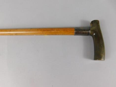 A late 19th/early 20thC malacca walking stick