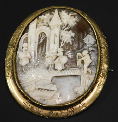 A cameo brooch