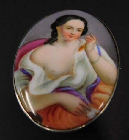 A porcelain brooch