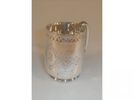 A Victorian silver tankard