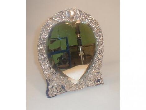 A Victorian silver toilet mirror