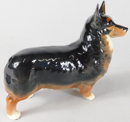 A Beswick ceramic model of a champion Corgi The Black Prince