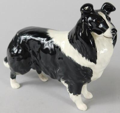 A Beswick ceramic model of a black and white Collie