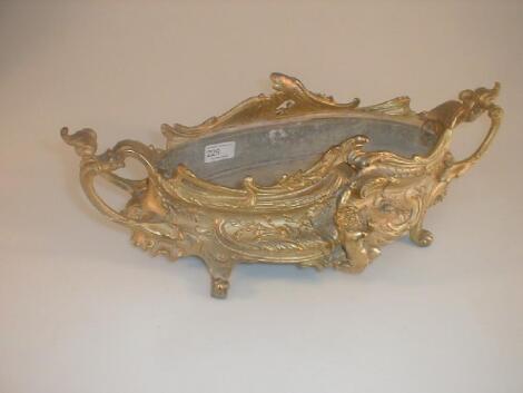 An 18thC ormolu planter