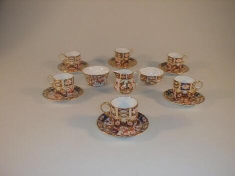 A Royal Crown Derby Imari pattern coffee service