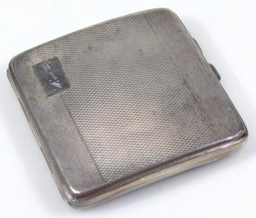 A George VI silver cigarette case