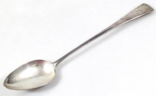 A George III silver basting spoon