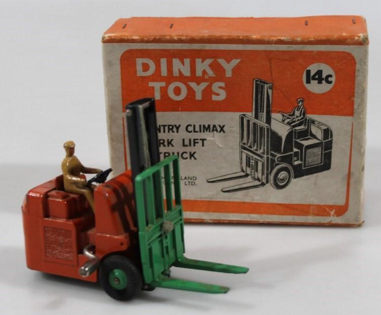 A Dinky Toys Coventry Climax forklift truck 14C