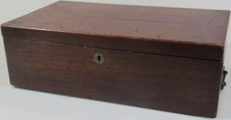 A 19thC mahogany writing slope