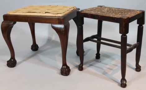 A George III style mahogany stool