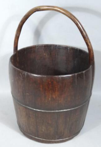 A principally late 19thC treen bucket