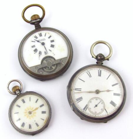 An early 20thC Ancre Jours French patented pocket watch