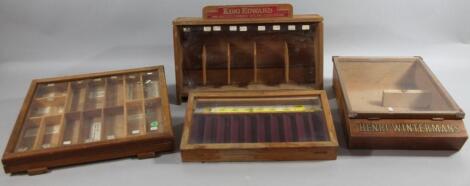 An early 20thC Henri Wintermans advertising glass display case